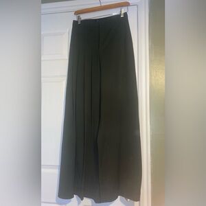 Zara Woman Retro Style Evergreen Wide Leg Trousers Size : XS